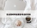 资兴包含西峡网站建设电话的词条